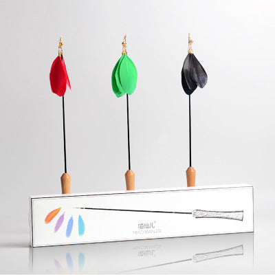 ZenPaaw Wooden Retractable Cat Teaser