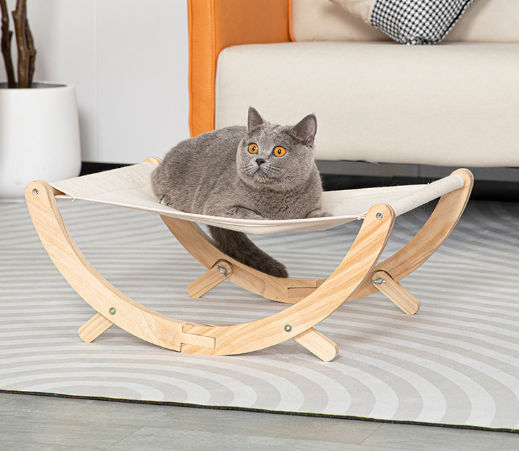 ZenPaaw Wooden Rocking Cat Lounge