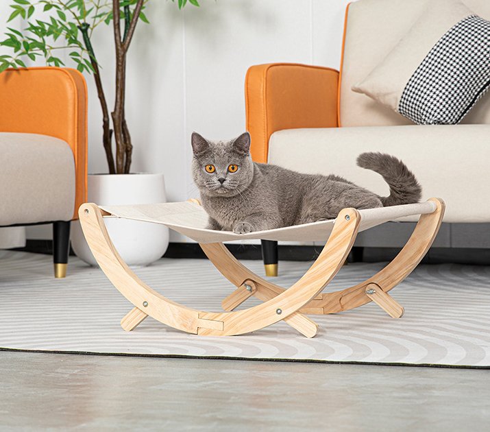 ZenPaaw Wooden Rocking Cat Lounge